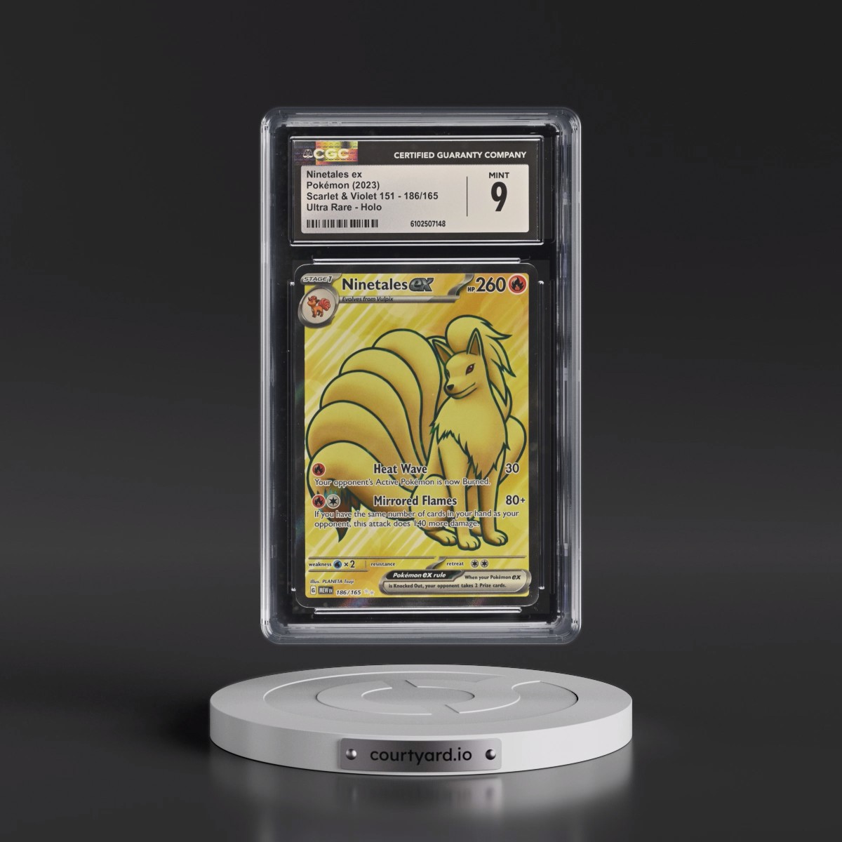 2023 Scarlet & Violet 151 - MEW EN #186/165 Ninetales ex - Ultra Rare Holo (CGC 9 MINT)