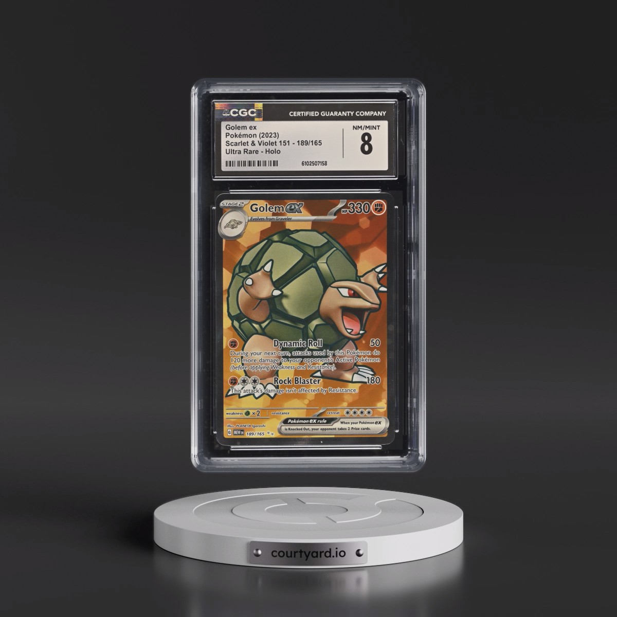 2023 Scarlet & Violet 151 - MEW EN #189/165 Golem ex - Ultra Rare Holo (CGC 8 NM-MT)