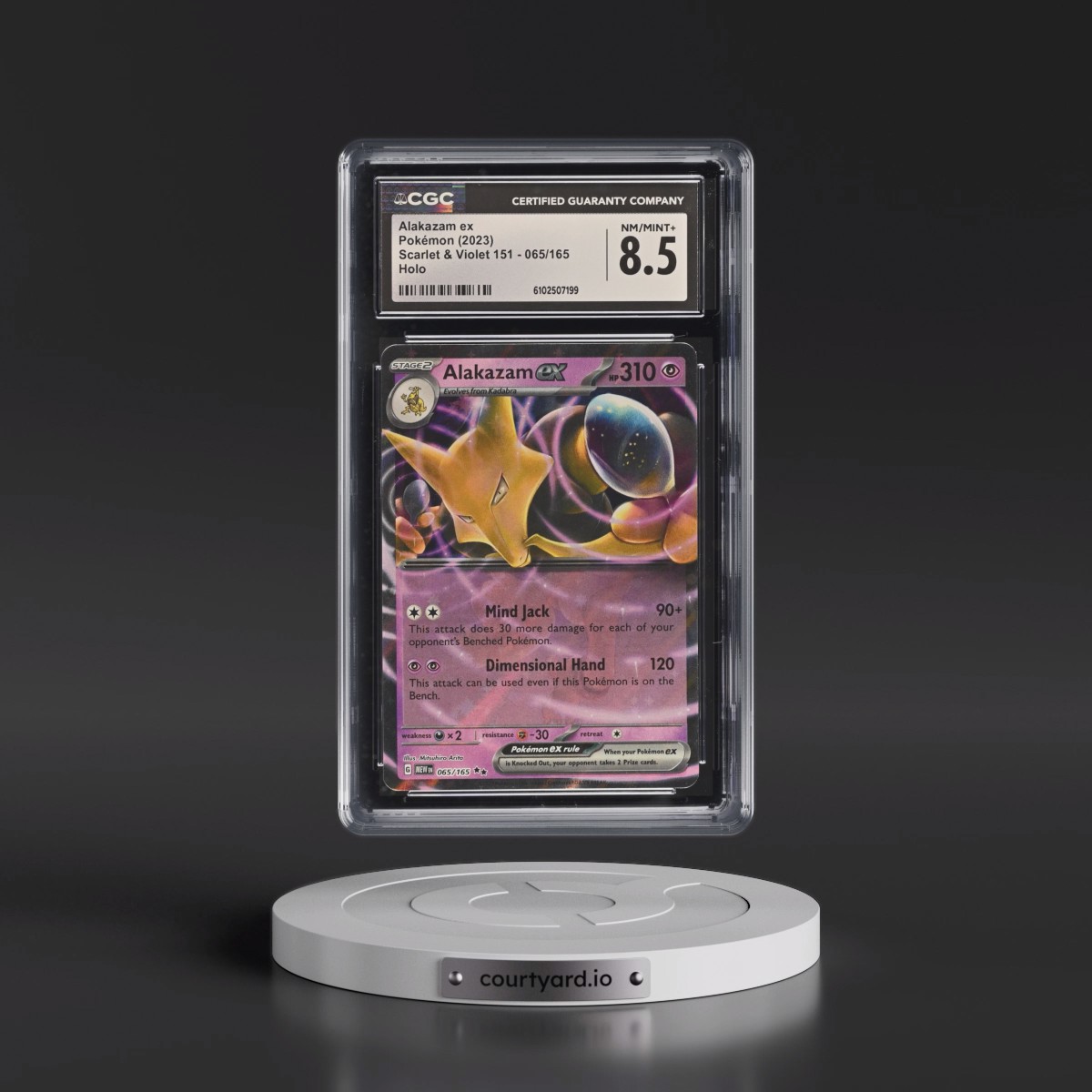 2023 Scarlet & Violet 151 - MEW EN #065/165 Alakazam ex - Holo (CGC 8.5 NM-MT+)