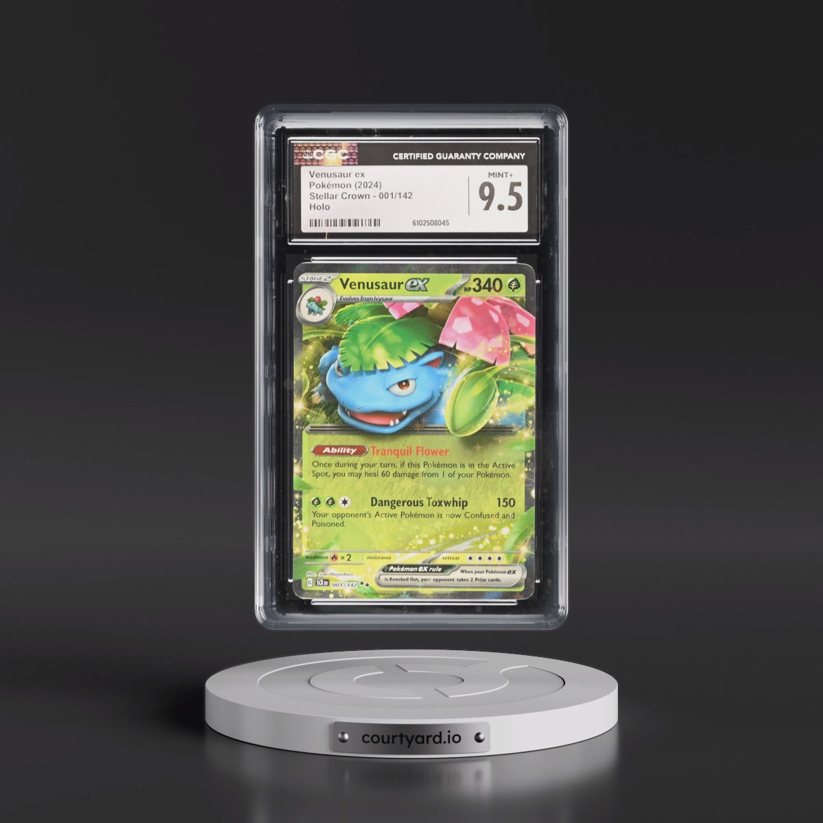 2024 Pokémon Scr EN-Stellar Crown #001 Venusaur EX - Holo (CGC 9.5 MINT+)