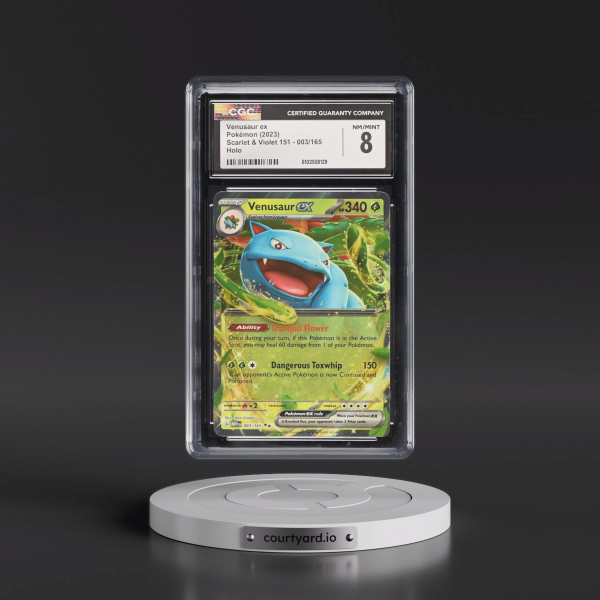 2023 Scarlet & Violet 151 - MEW EN #003/165 Venusaur ex - Holo (CGC 8 NM-MT)