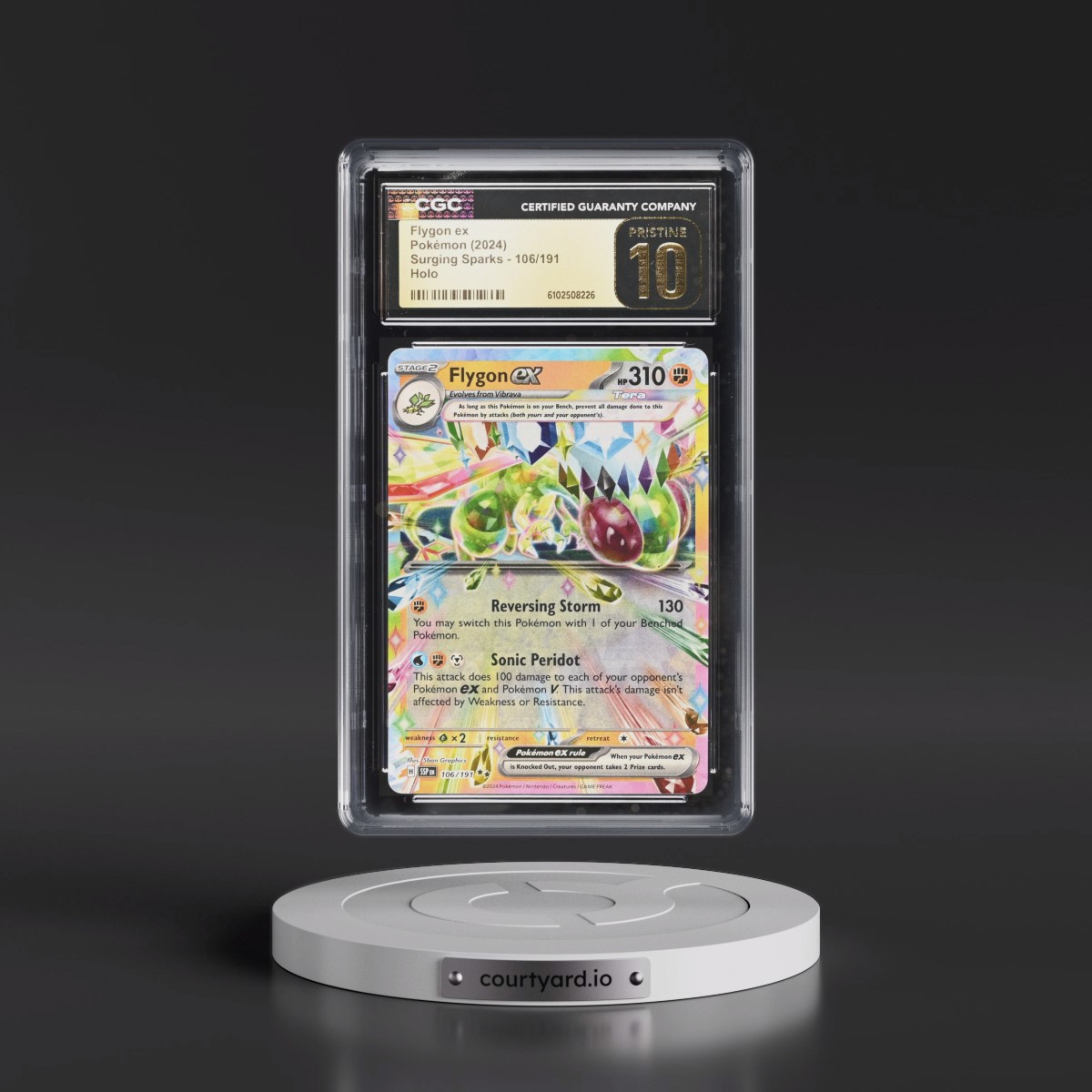 2024 Pokémon Ssp EN-Surging Sparks #106 Flygon EX - Holo (CGC 10 PRISTINE)