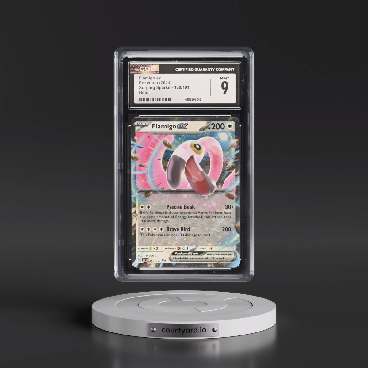 2024 Surging Sparks - SSP EN #160/191 Flamigo ex - Holo (CGC 9 MINT)