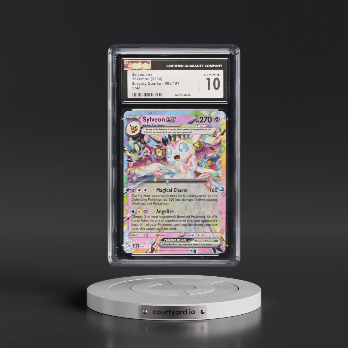2024 Surging Sparks - SSP EN #086/191 Sylveon ex - Holo (CGC 10 GEM MINT)