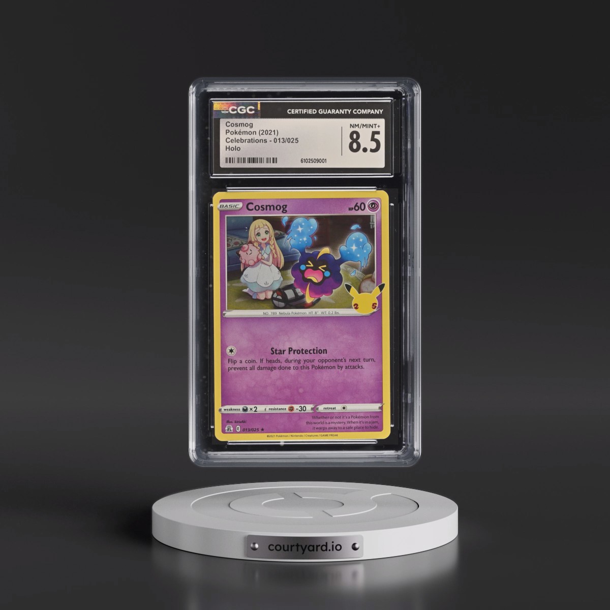 2021 Celebrations #013/025 Cosmog - Holo (CGC 8.5 NM-MT+)