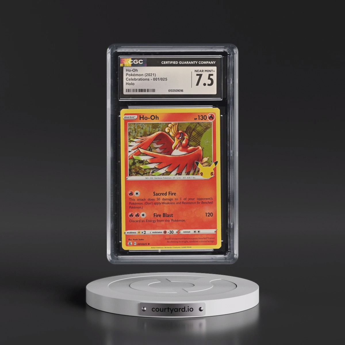 2021 Celebrations #001/025 Ho-Oh - Holo (CGC 7.5 NM+)