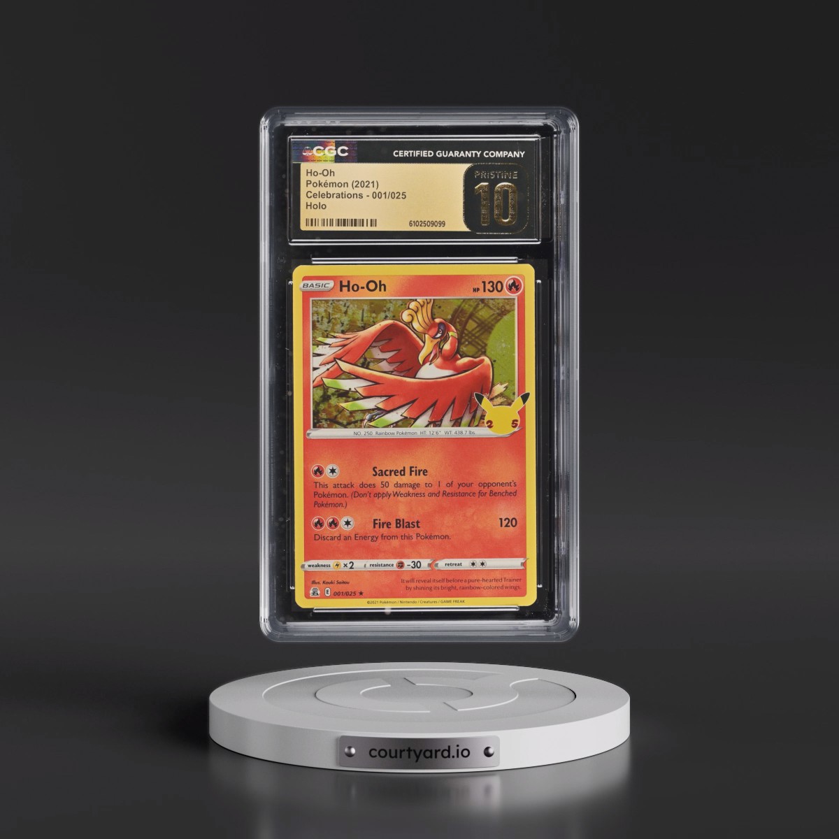 2021 Celebrations #001/025 Ho-Oh - Holo (CGC 10 PRISTINE)