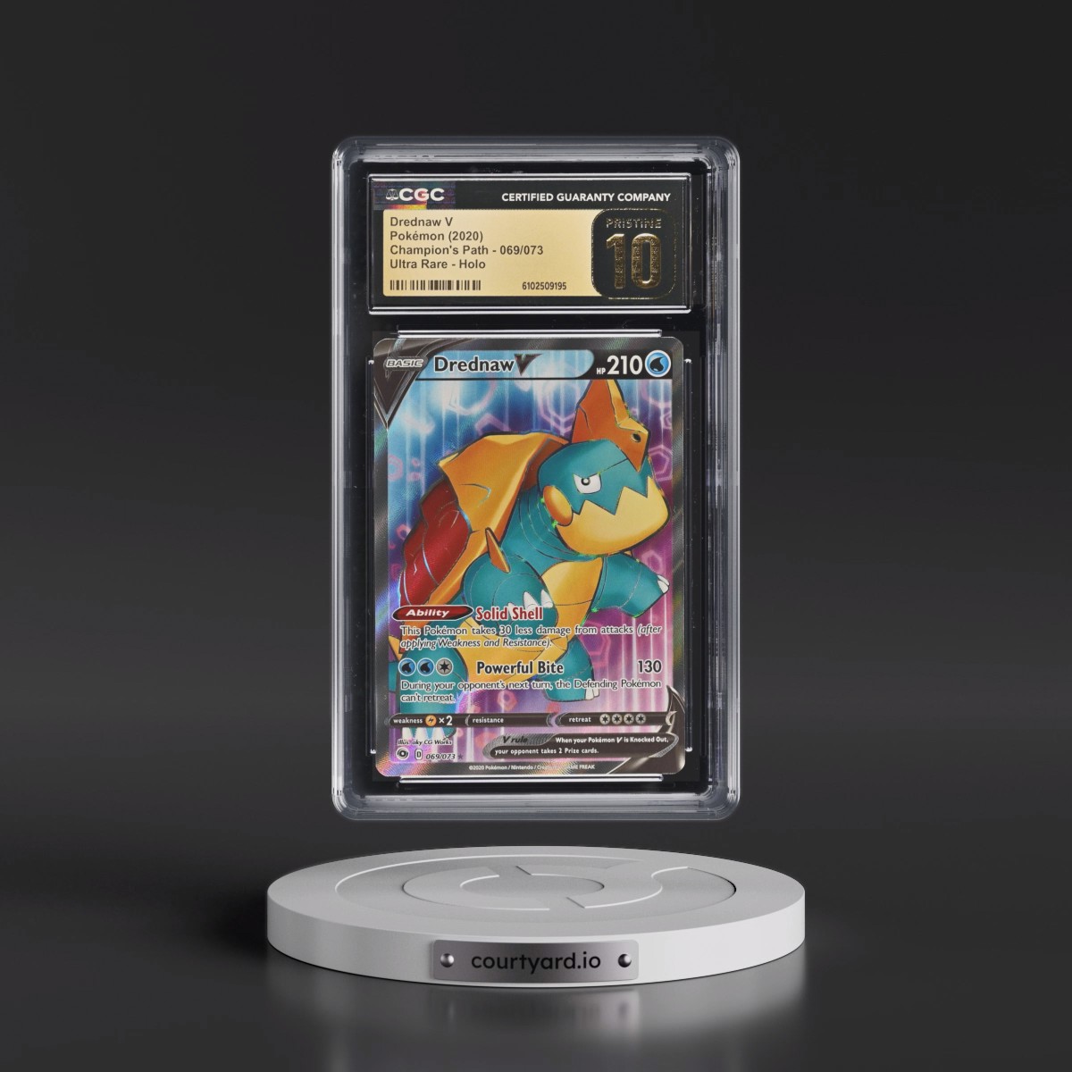 2020 Champion's Path #069/073 Drednaw V - Ultra Rare Holo (CGC 10 PRISTINE)