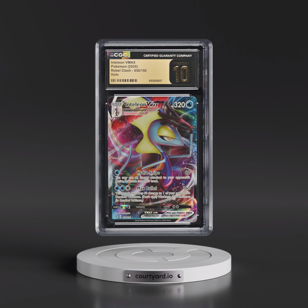 2020 Rebel Clash #050/192 Inteleon VMAX - Holo (CGC 10 PRISTINE)