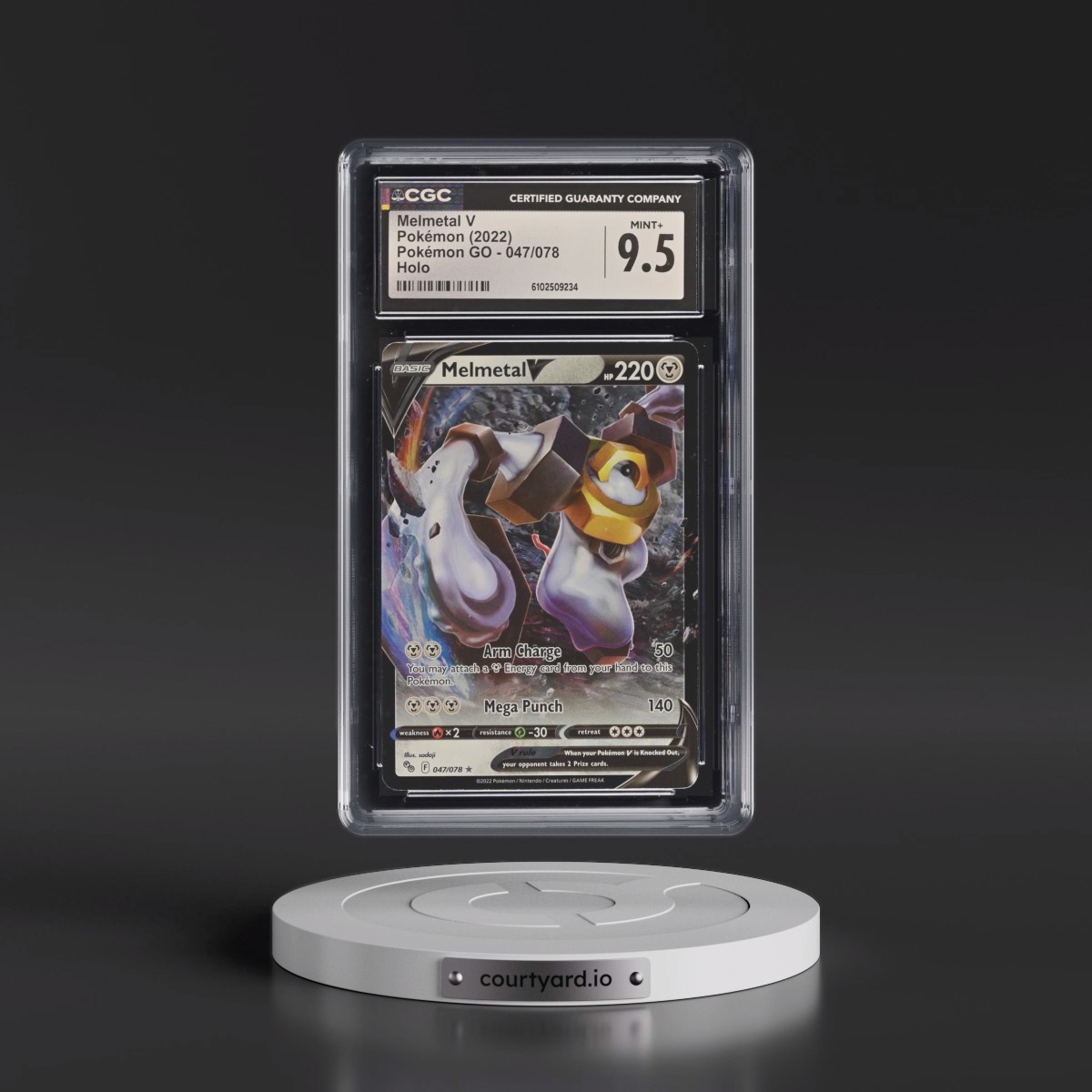 2022 Pokémon GO #047/078 Melmetal V - Holo Ultra Rare (CGC 9.5 MINT+)