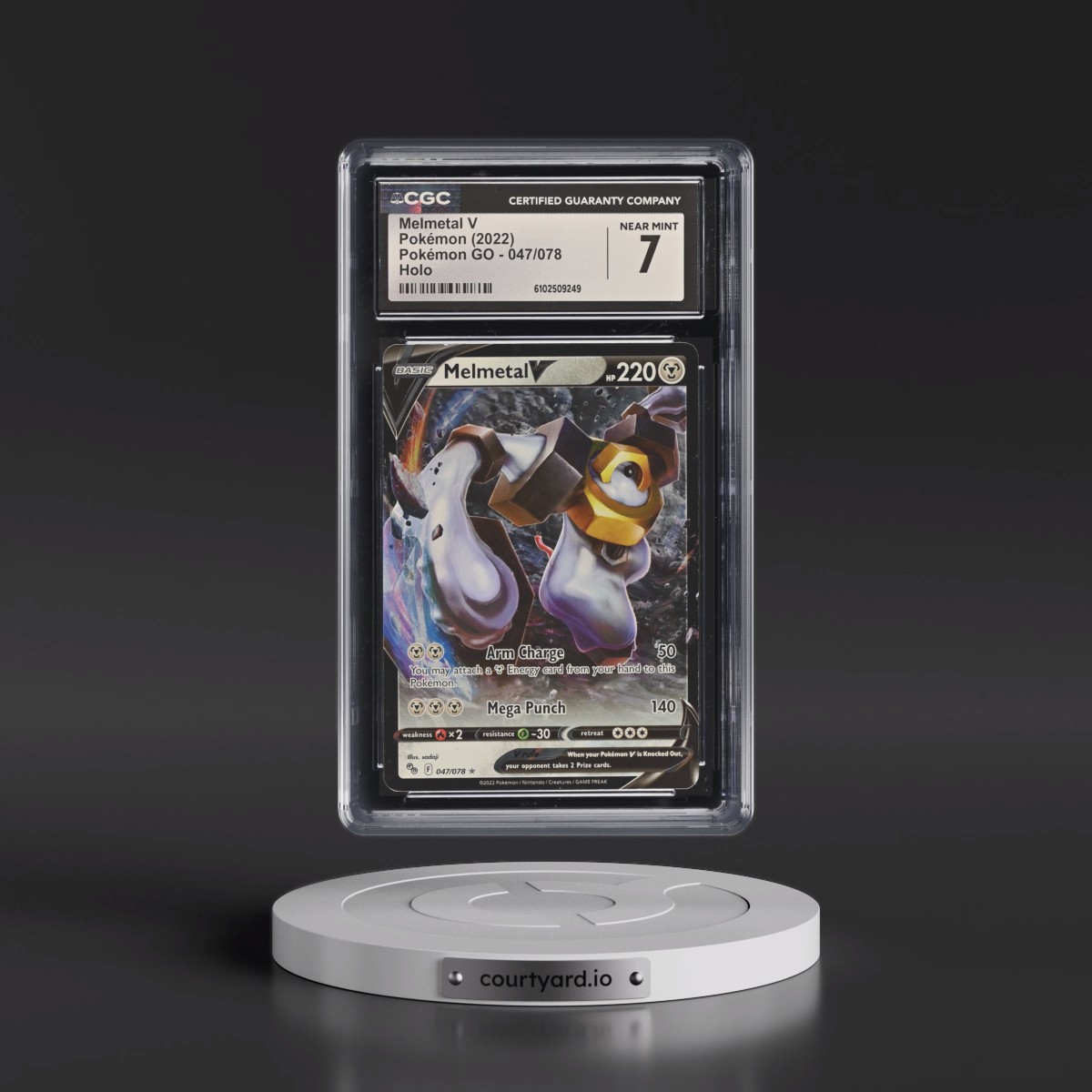 2022 Pokémon GO #047/078 Melmetal V - Holo Ultra Rare (CGC 7 NM)