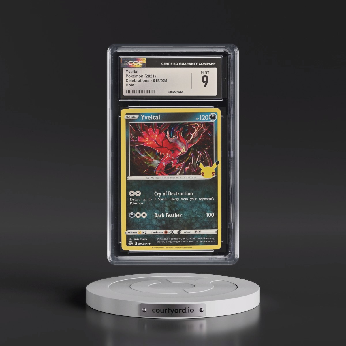2021 Celebrations #019/025 Yveltal - Holo (CGC 9 MINT)