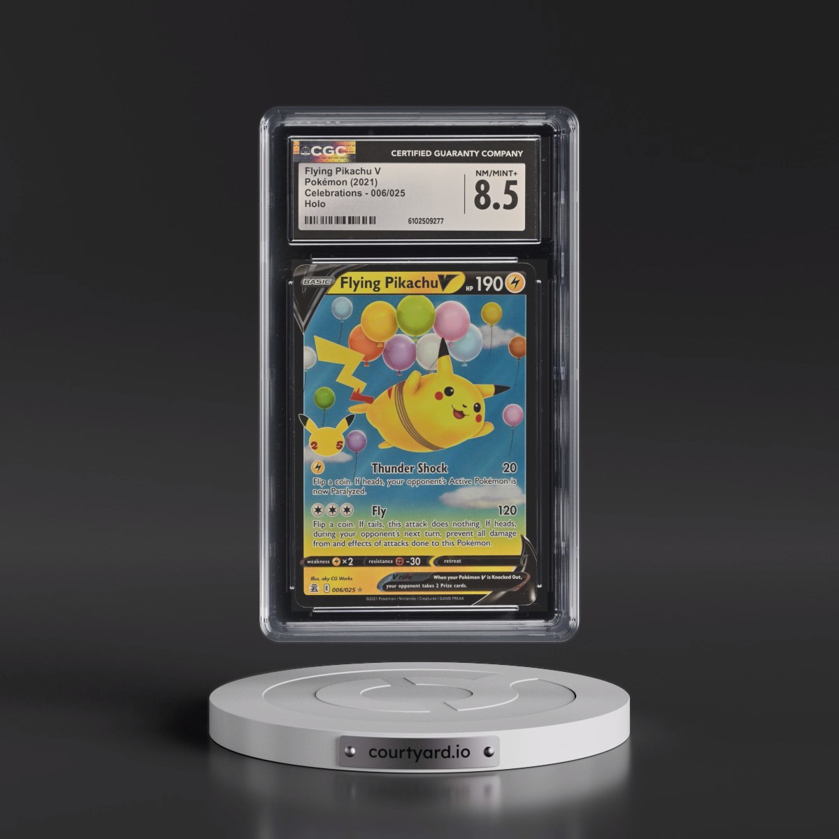 2021 Celebrations #006/025 Flying Pikachu V - Holo (CGC 8.5 NM-MT+)