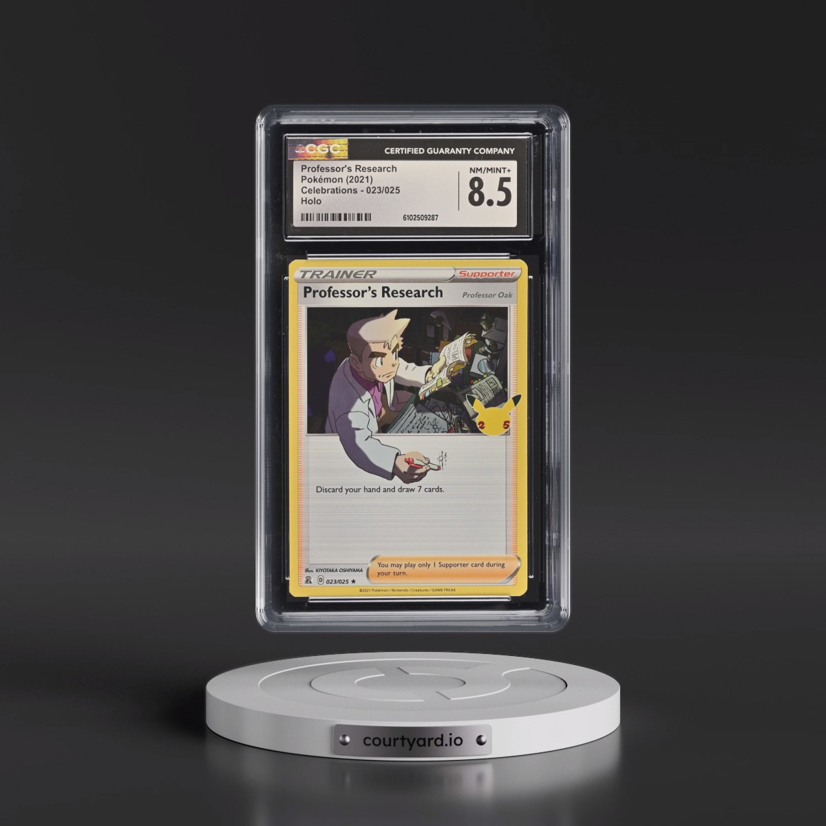 2021 Celebrations #023/025 Professor's Research - Holo (CGC 8.5 NM-MT+)