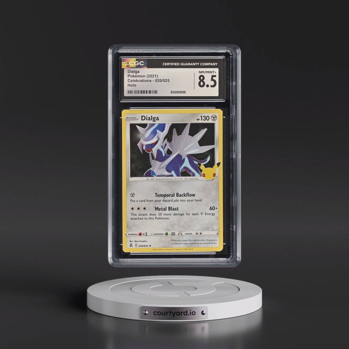 2021 Celebrations #020/025 Dialga - Holo (CGC 8.5 NM-MT+)
