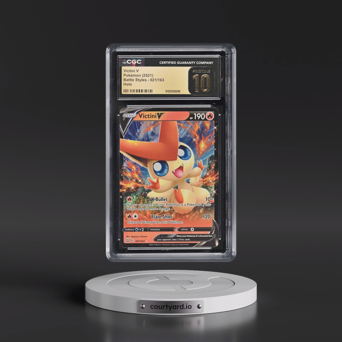 2021 Battle Styles #021/163 Victini V - Holo (CGC 10 PRISTINE)