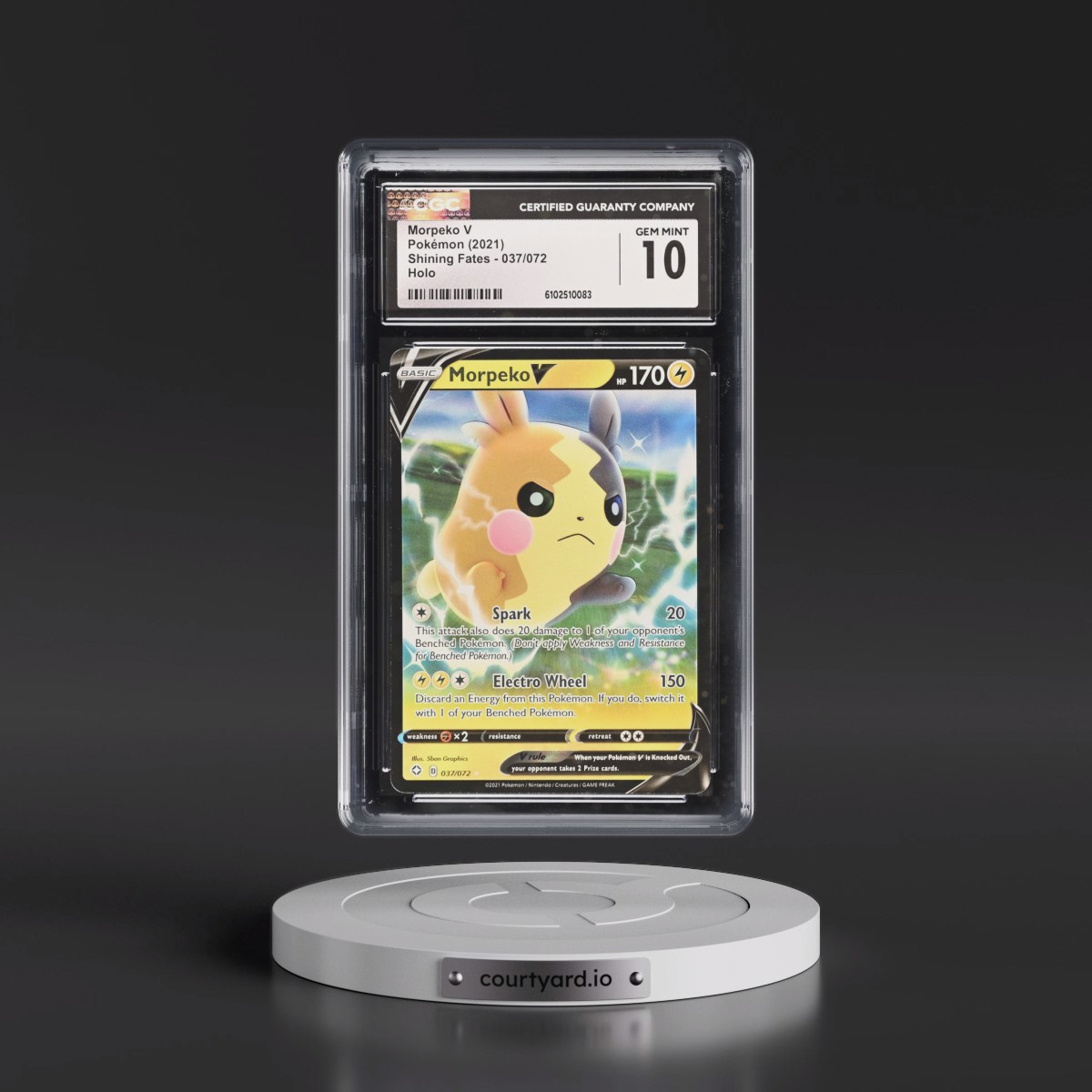 2021 Shining Fates #037/072 Morpeko V - Holo (CGC 10 GEM MINT)