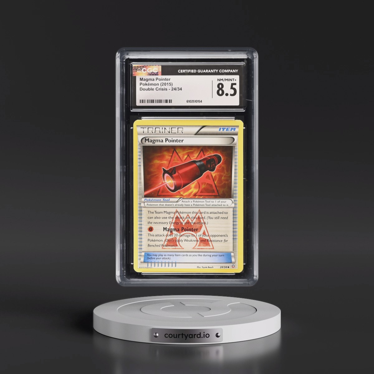 2015 Double Crisis #24/34 Magma Pointer (CGC 8.5 NM-MT+)