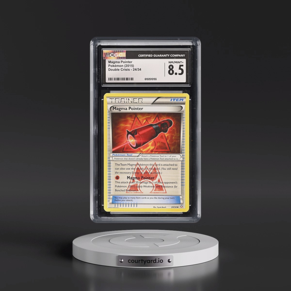 2015 Double Crisis #24/34 Magma Pointer (CGC 8.5 NM-MT+)