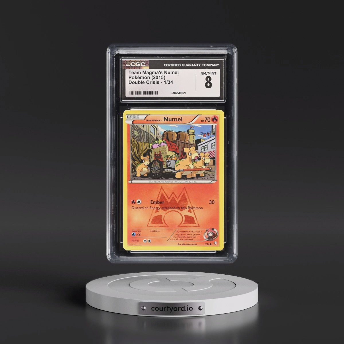2015 Double Crisis #1/34 Team Magma's Numel (CGC 8 NM-MT)