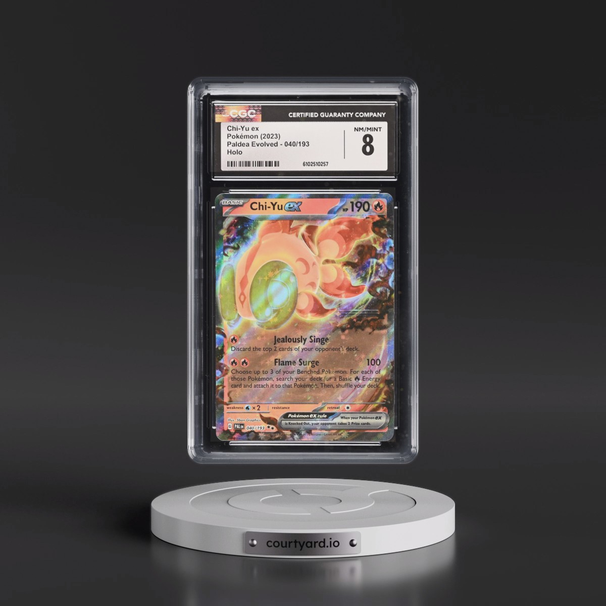 2023 Paldea Evolved - PAL EN #040/193 Chi-Yu ex - Holo (CGC 8 NM-MT)