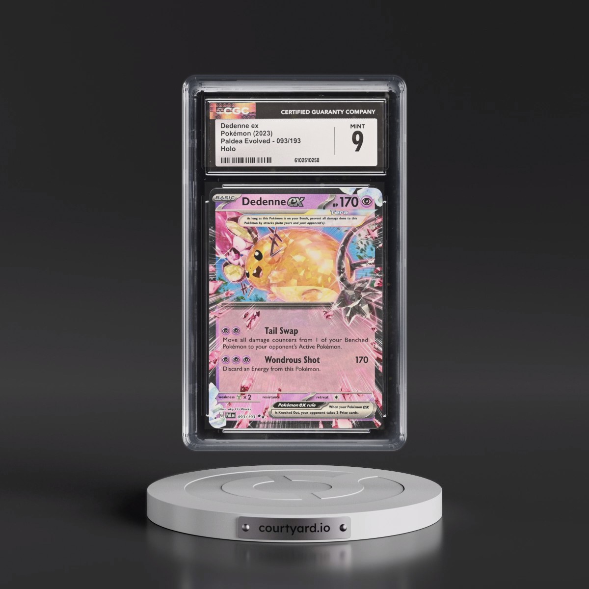 2023 Paldea Evolved - PAL EN #093/193 Dedenne ex - Holo (CGC 9 MINT)