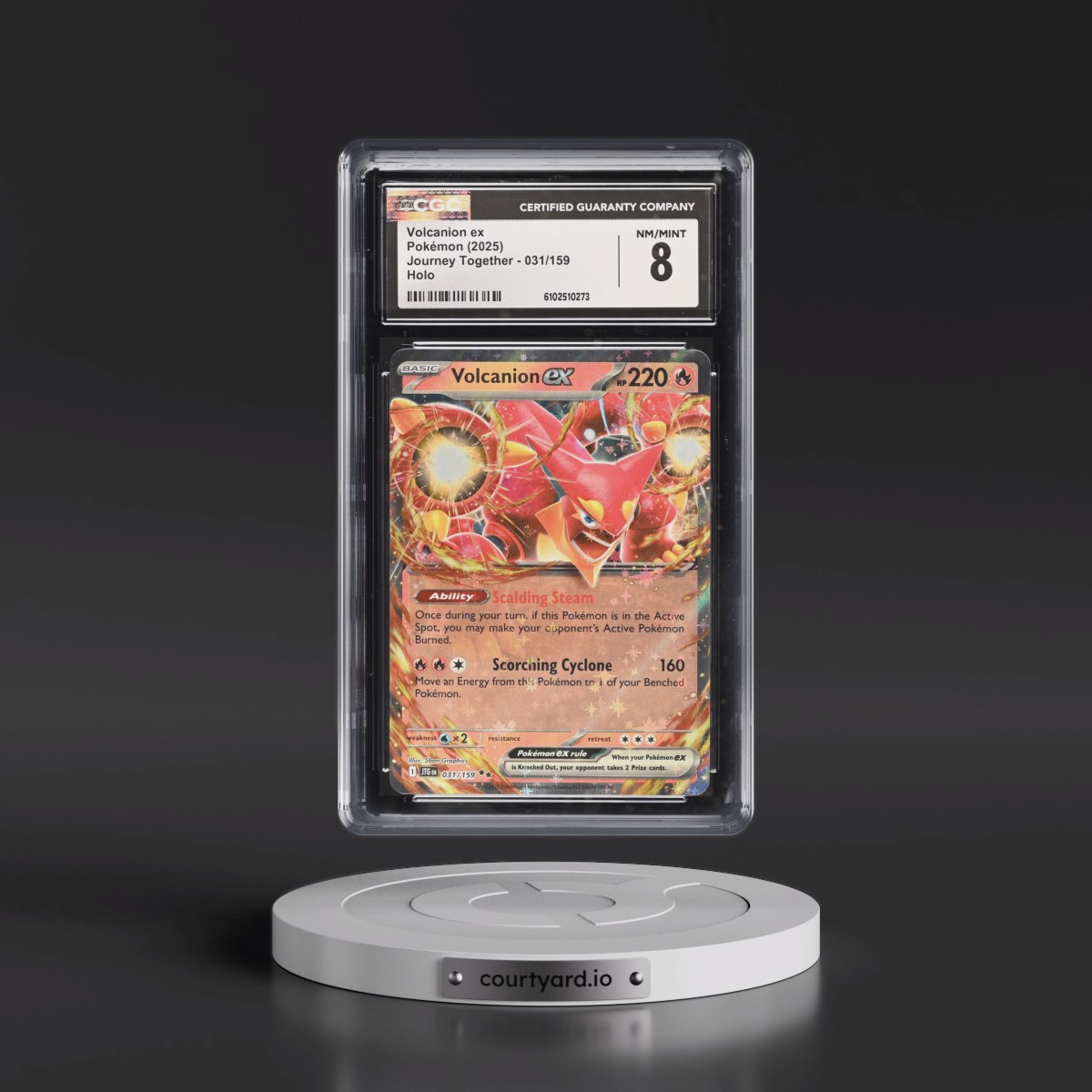 2025 Journey Together - JTG EN #031/159 Volcanion ex - Holo (CGC 8 NM-MT)