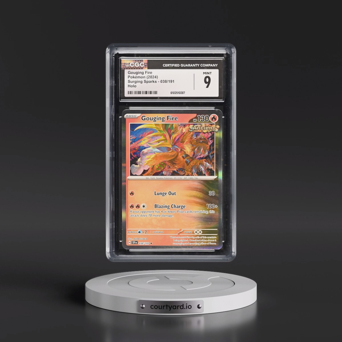 2024 Surging Sparks - SSP EN #038/191 Gouging Fire - Holo (CGC 9 MINT)