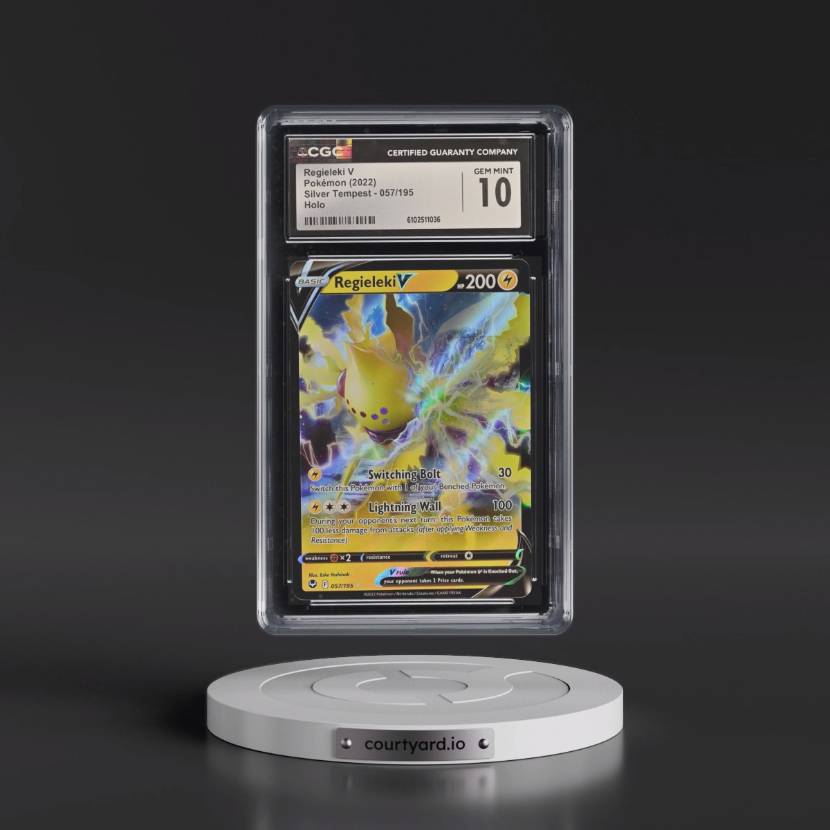 2022 Silver Tempest #057/195 Regieleki V - Holo (CGC 10 GEM MINT)