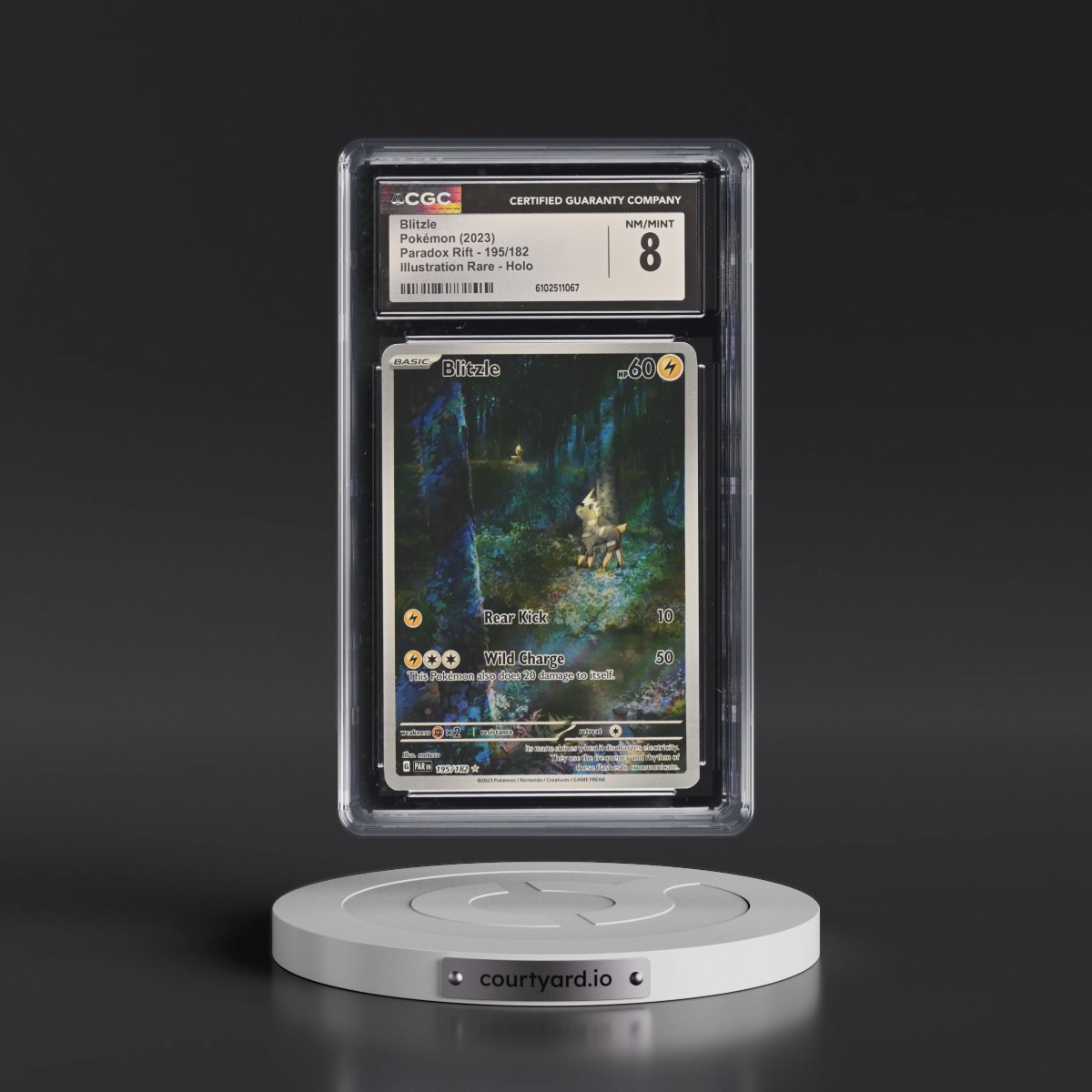 2023 Paradox Rift - PAR EN #195/182 Blitzle - Illustration Rare Holo (CGC 8 NM-MT)