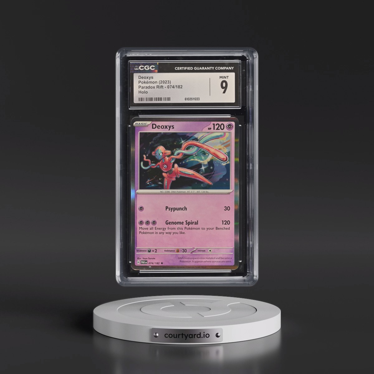 2023 Pokémon Par EN-Paradox Rift #074 Deoxys (CGC 9 MINT)