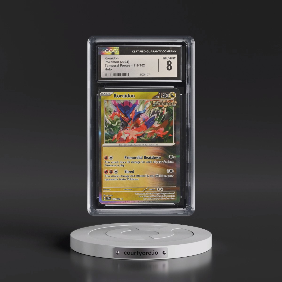 2023 Temporal Forces - TEF EN #119/162 Koraidon - Holo (CGC 8 NM-MT)