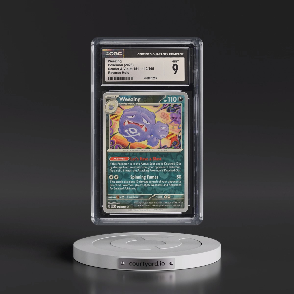 2023 Scarlet & Violet 151 - MEW EN #110/165 Weezing - Reverse Holo (CGC 9 MINT)