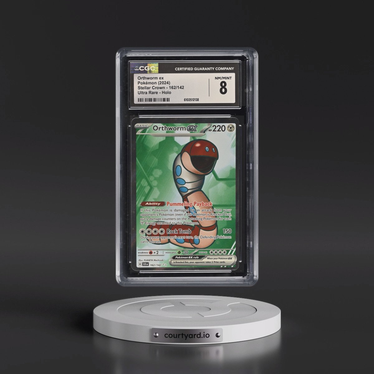 2024 Stellar Crown - SCR EN #162/142 Orthworm ex - Ultra Rare Holo (CGC 8 NM-MT)