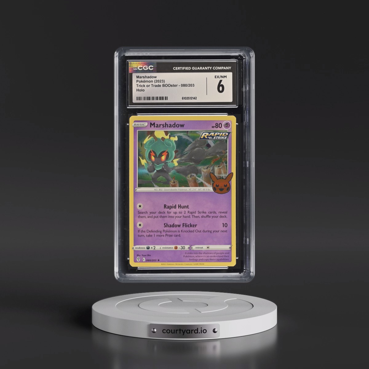 2023 Trick or Trade BOOster (2023) #080/203 Marshadow - Holo (CGC 6 EX-NM)