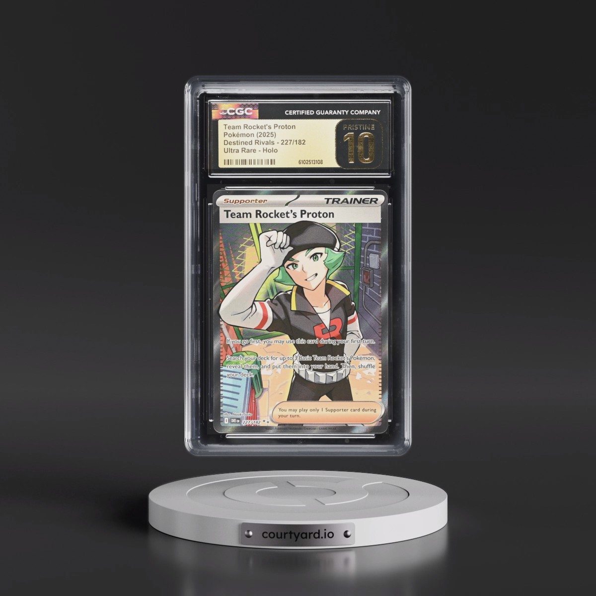 2025 Pokémon Dri EN-Destined Rivals #227 Team Rocket's Proton - Ultra Rare (CGC 10 PRISTINE)