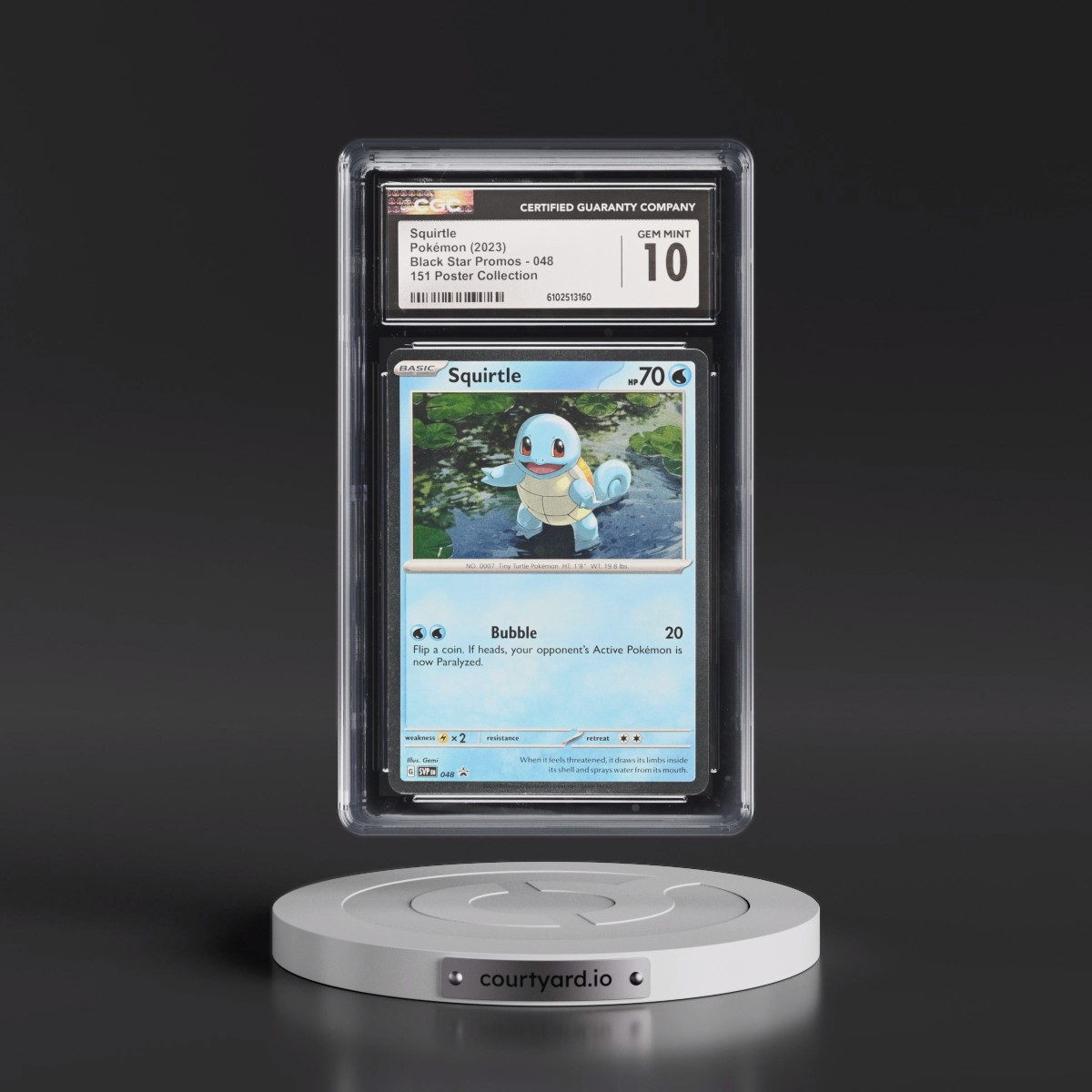 2023 Black Star Promos - Scarlet & Violet SVP EN #048 Squirtle - Cosmos Holo (CGC 10 GEM MINT)