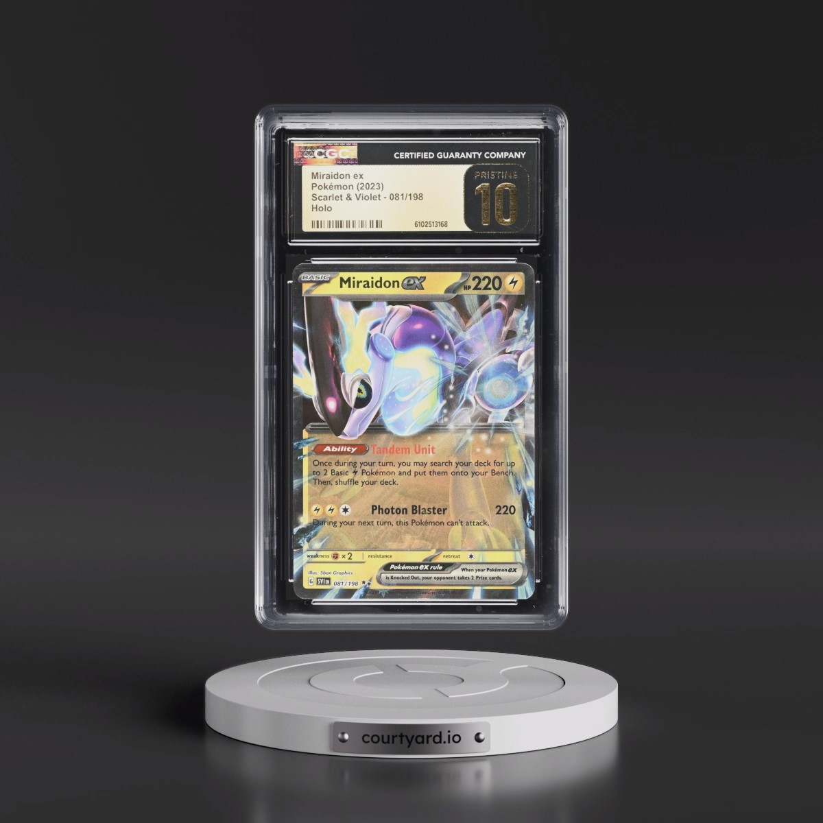 2023 Scarlet & Violet #081/198 Miraidon ex - Holo (CGC 10 PRISTINE)
