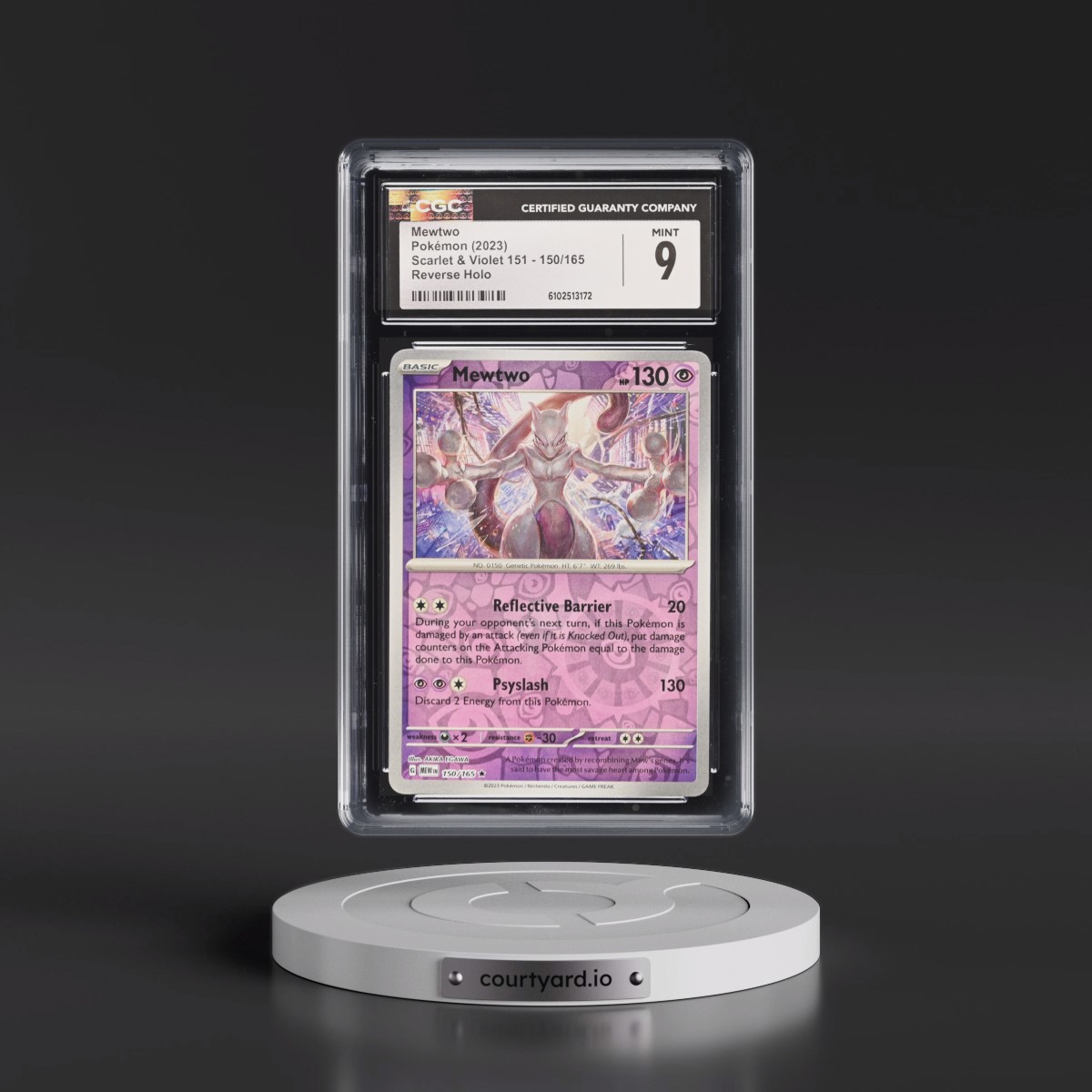 2023 Scarlet & Violet 151 - MEW EN #150/165 Mewtwo - Reverse Holo (CGC 9 MINT)