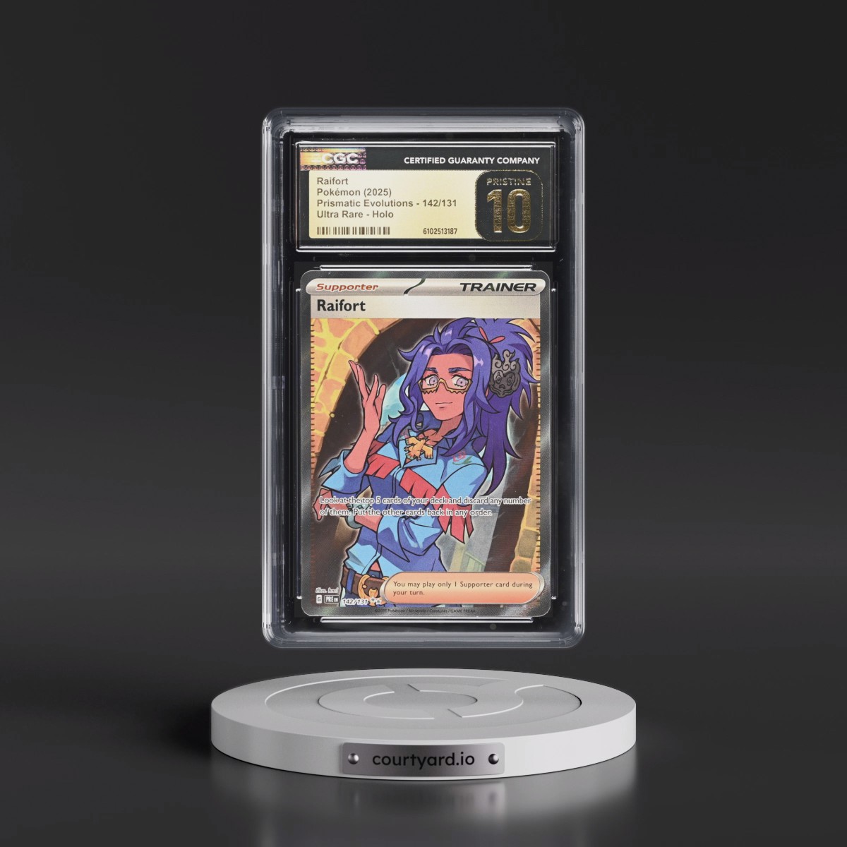 2025 Prismatic Evolutions - PRE EN #142/131 Raifort - Ultra Rare Holo (CGC 10 PRISTINE)