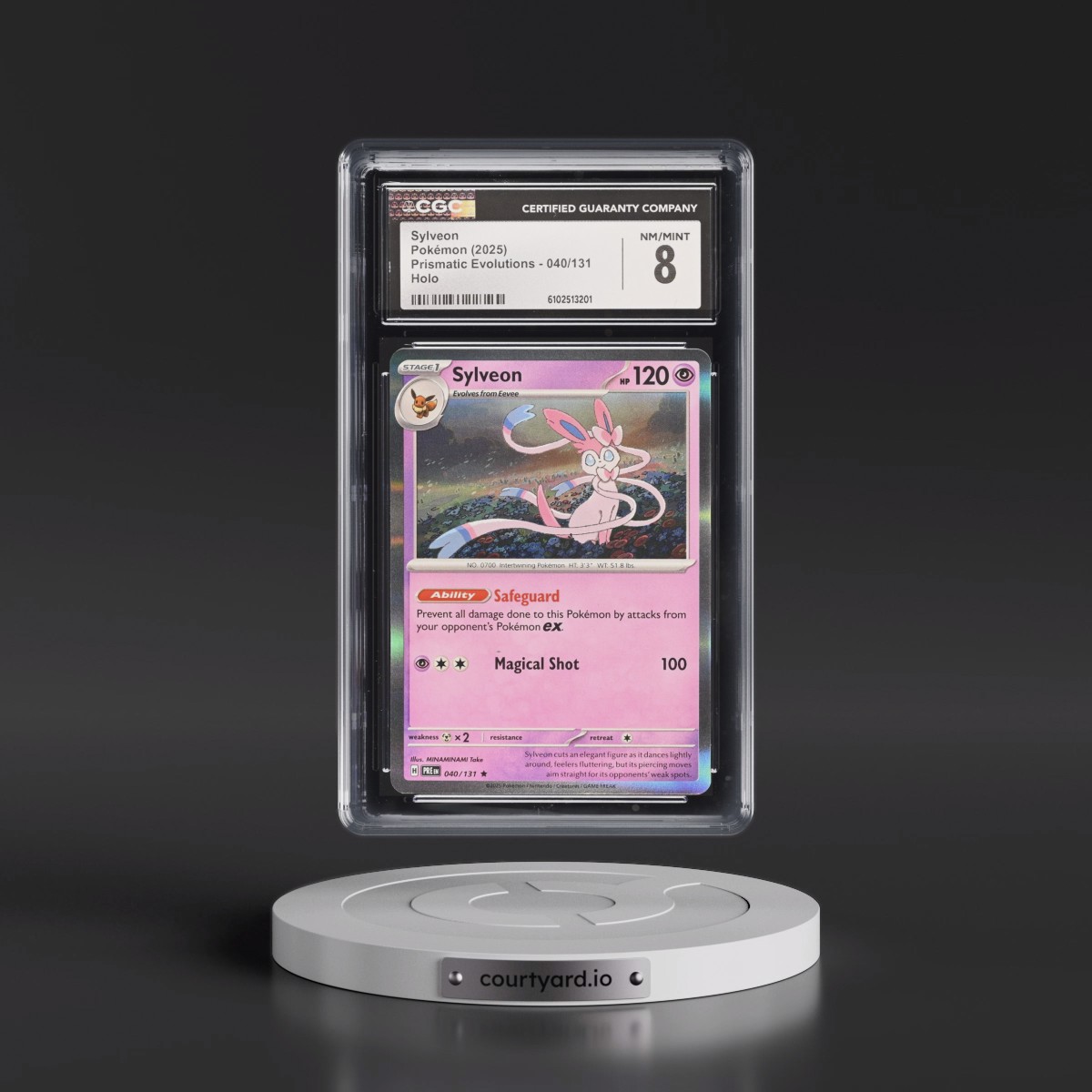 2025 Prismatic Evolutions - PRE EN #040/131 Sylveon - Holo (CGC 8 NM-MT)