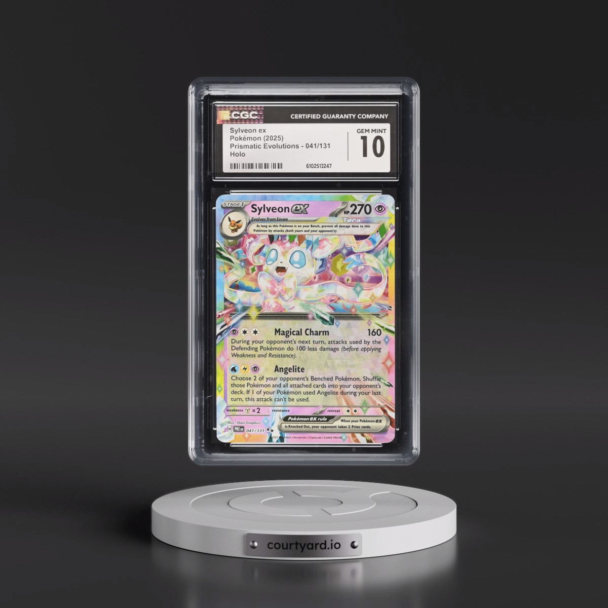 2025 Prismatic Evolutions - PRE EN #041/131 Sylveon ex - Holo (CGC 10 GEM MINT)