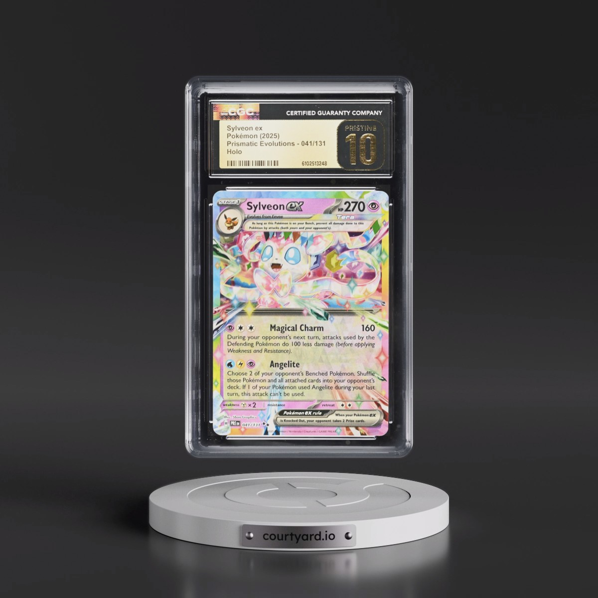 2025 Prismatic Evolutions - PRE EN #041/131 Sylveon ex - Holo (CGC 10 PRISTINE)