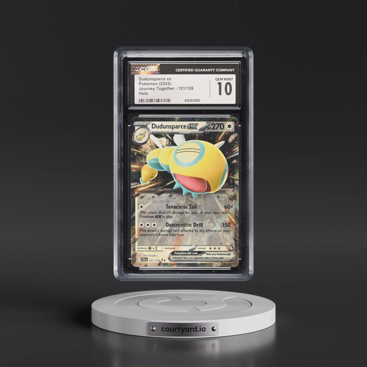 2025 Journey Together - JTG EN #121/159 Dudunsparce ex - Holo (CGC 10 GEM MINT)