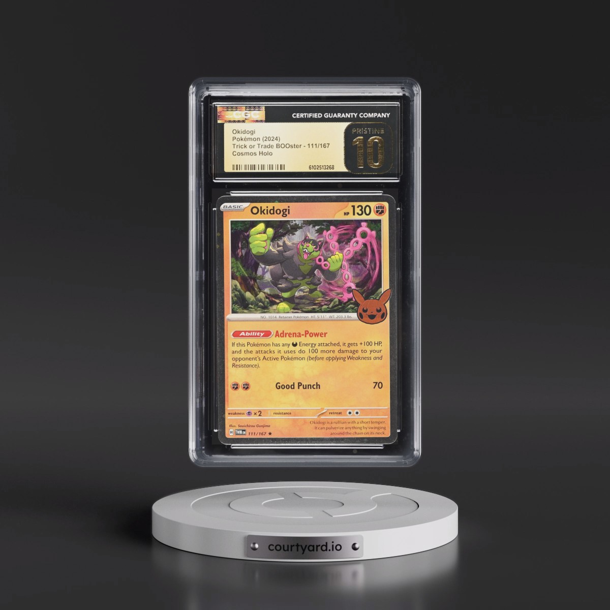 2024 Trick or Trade BOOster (2024) #111/167 Okidogi - Cosmos Holo (CGC 10 PRISTINE)