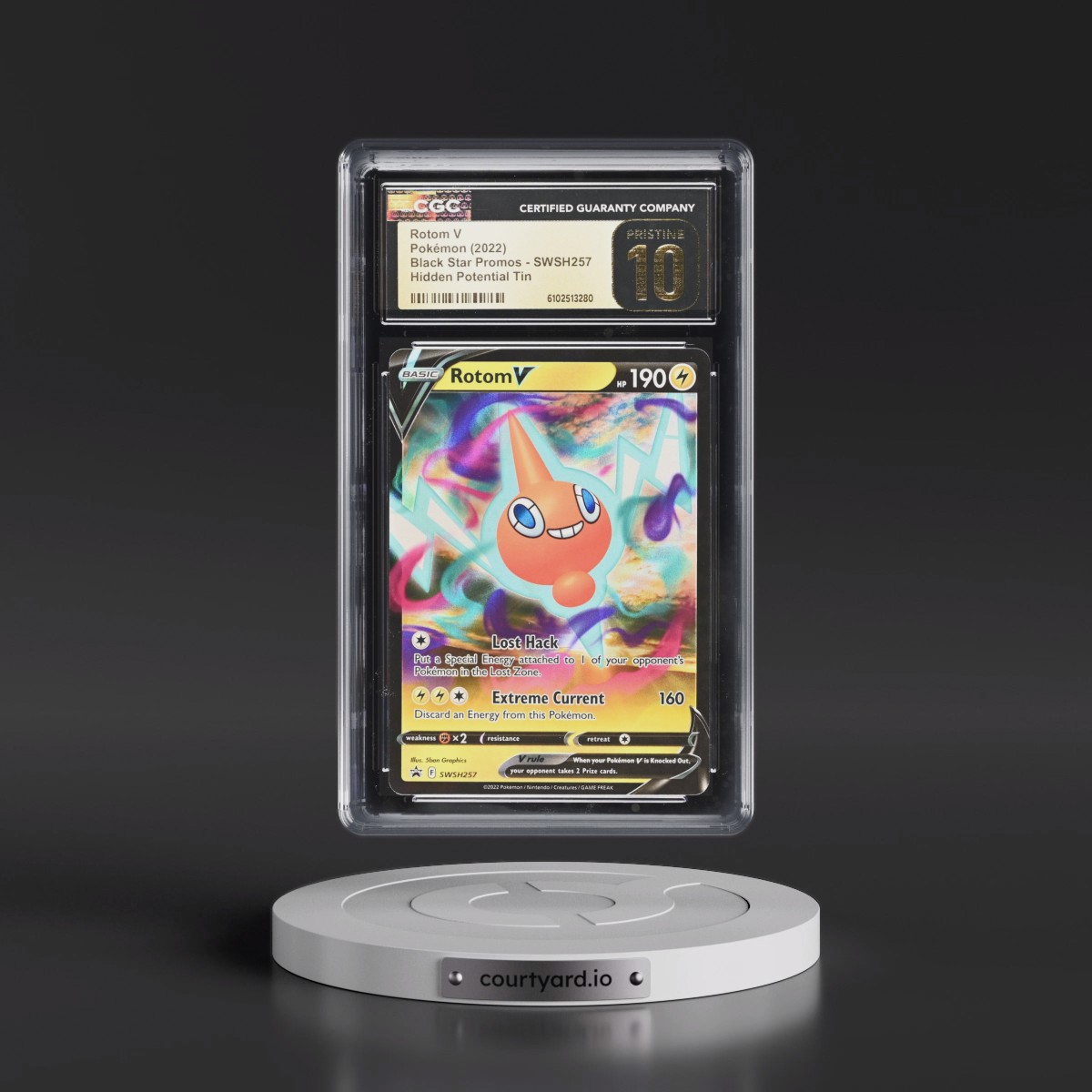 2017 Black Star Promos - Sword & Shield #SWSH257 Rotom V - Hidden Potential Tin (Holo) (CGC 10 PRISTINE)