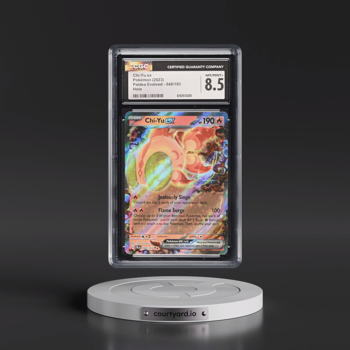 2023 Paldea Evolved - PAL EN #040/193 Chi-Yu ex - Holo (CGC 8.5 NM-MT+)