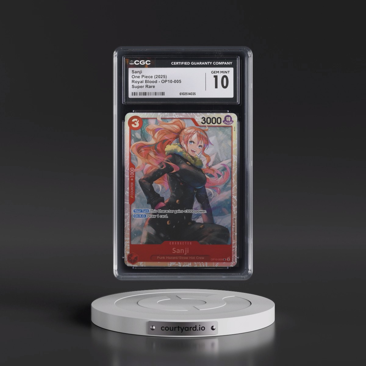 2025 Royal Blood (OP10) - English #OP10-005 Sanji (CGC 10 GEM MINT)
