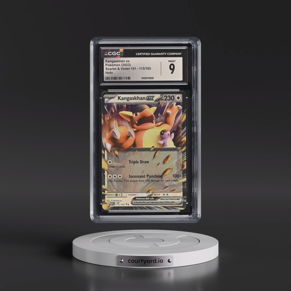 2023 Scarlet & Violet 151 - MEW EN #115/165 Kangaskhan ex (CGC 9 MINT)