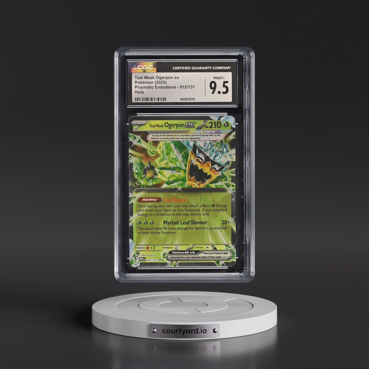 2024 Prismatic Evolutions - PRE EN #012/131 Teal Mask Ogerpon ex - Holo (CGC 9.5 MINT+)